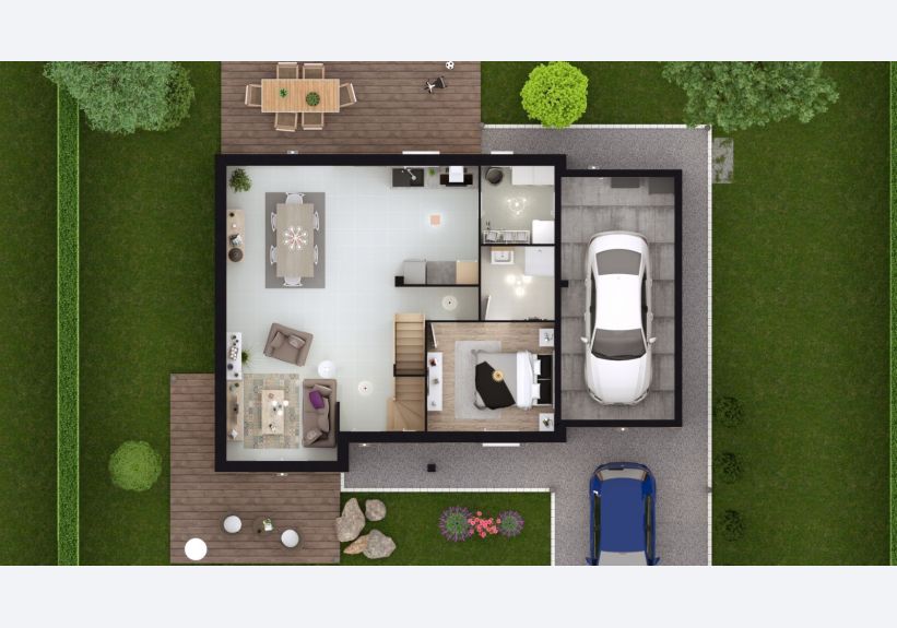 Image du modèle de maison TILIA 4G-99 - DESSUS RDC