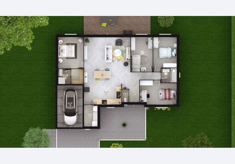 Image du modèle de maison ROSA 4G-106 - DESSUS RDC