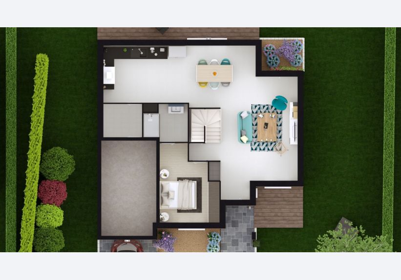 Image du modèle de maison SILENE 4G-134 - DESSUS RDC