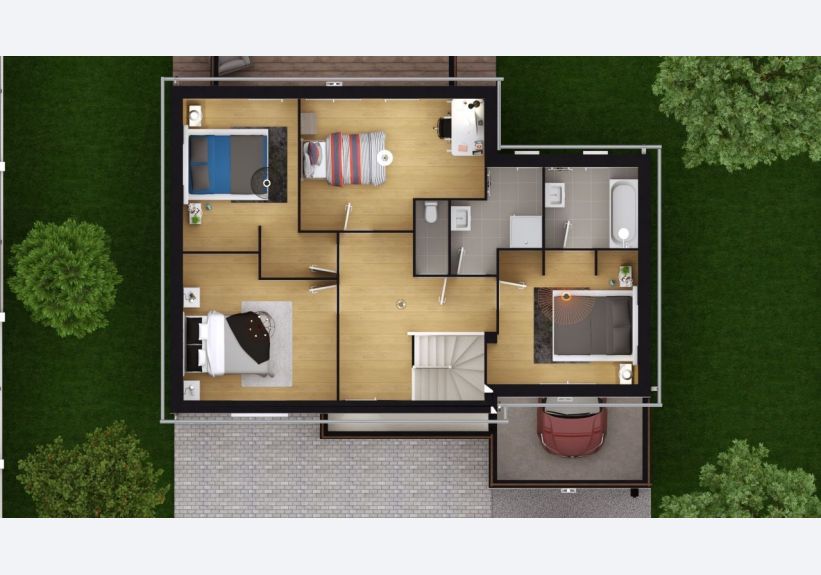Image du modèle de maison FUSCHIA 4G-131 - DESSUS ETAGE