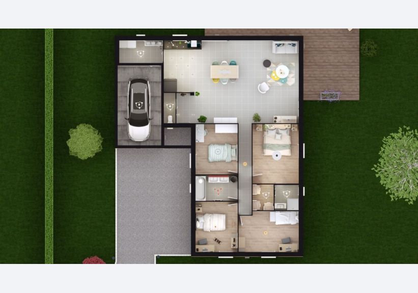 Image du modèle de maison CLEMATIS 4G - 117 - DESSUS RDC