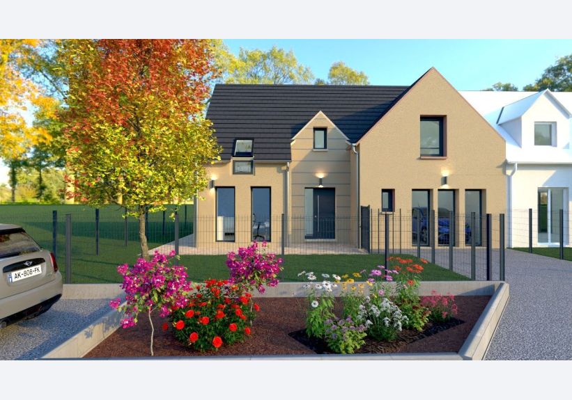 Image du modèle de maison BOISSISE TULIPA 4 CH 110 M2 GI ANTHRACITE AVANT JOUR