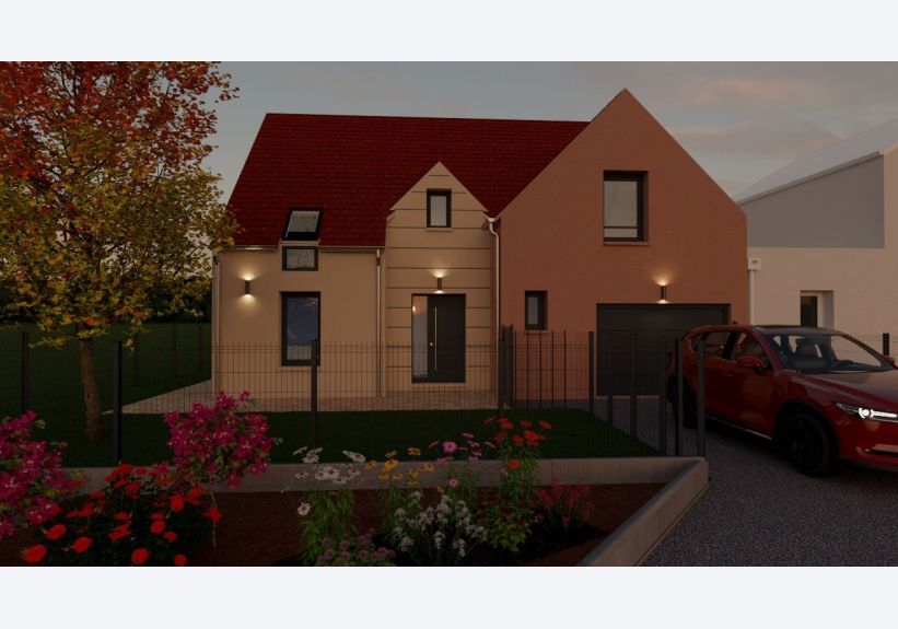 Image du modèle de maison BOISSISE TULIPA 3G-95 GI OCRE BEIGE AVANT NUIT