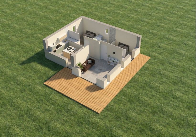 Image du modèle de maison MPP54 Vue3Int