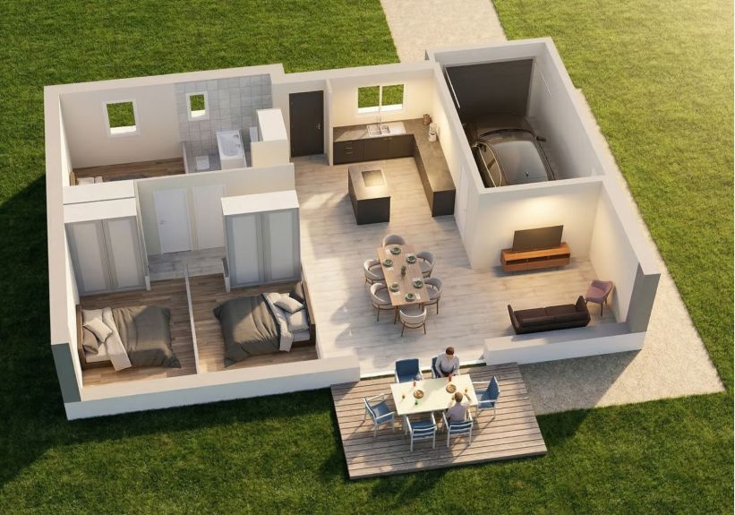 Image du modèle de maison MPP46 - 3VueInt