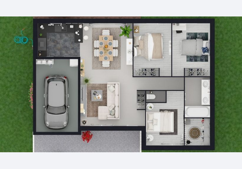 Image du modèle de maison VUE DE HAUT