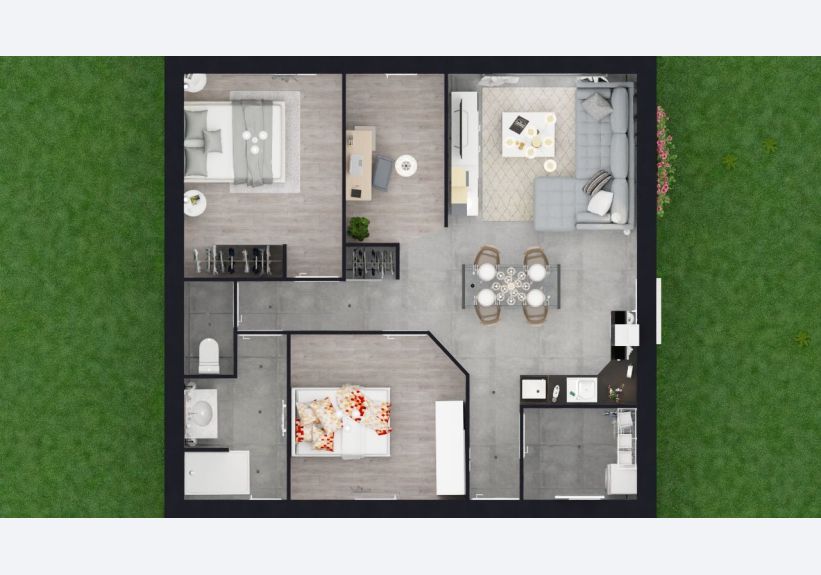 Image du modèle de maison VUE DE HAUT