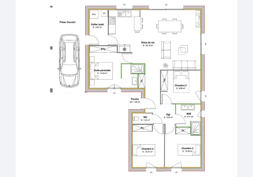 Image du modèle de maison PLAN RDC-L'ALIENOR