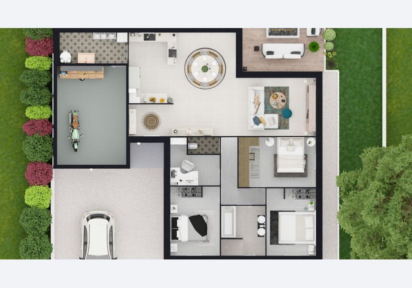 Image du modèle de maison VUE DE HAUT