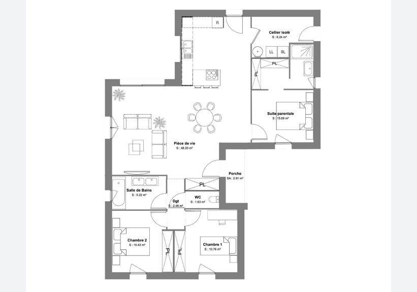 Image du modèle de maison PLAN RDC-LA MELUSINE