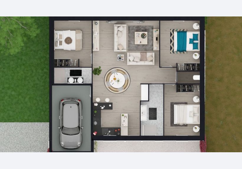 Image du modèle de maison VUE DE HAUT