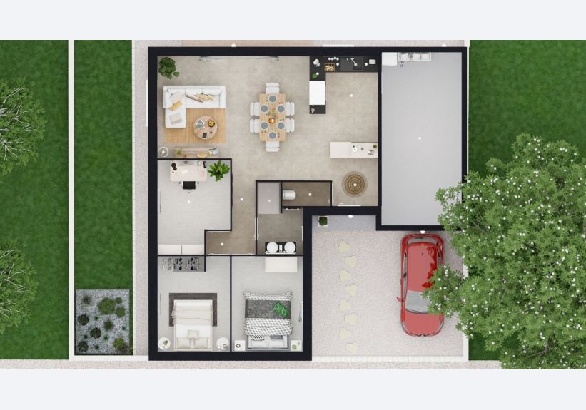 Image du modèle de maison VUE DE HAUT
