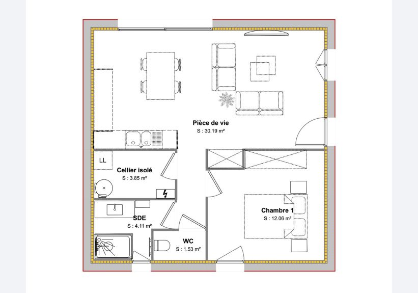 Image du modèle de maison PLAN RDC LA FRENETTE