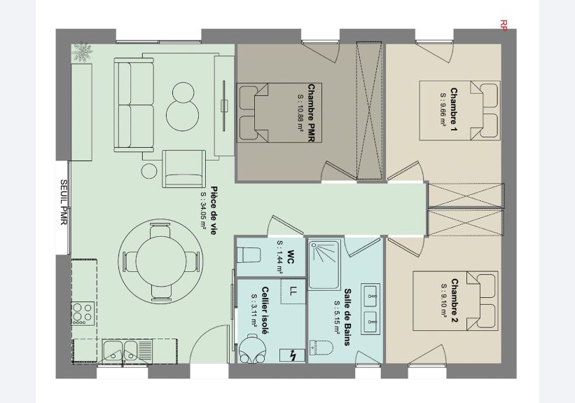 Image du modèle de maison PLAN RDC-LA VIENNOISE
