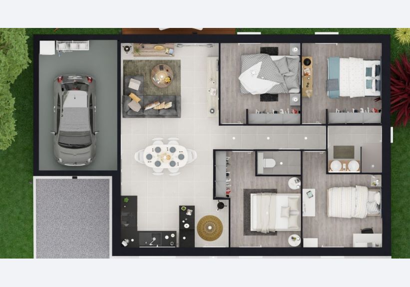 Image du modèle de maison VUE DE HAUT