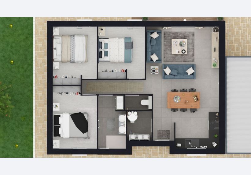 Image du modèle de maison VUE DE HAUT