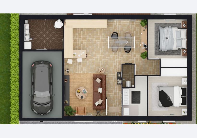 Image du modèle de maison VUE DE HAUT