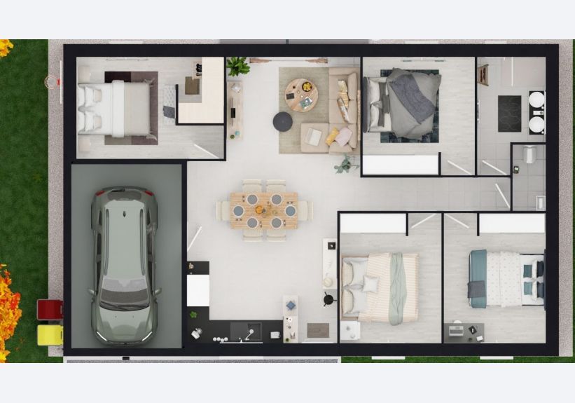 Image du modèle de maison VUE DE HAUT