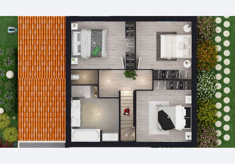 Image du modèle de maison VUE DE HAUT ETAGE
