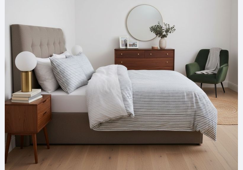 Image du modèle de maison Firefly_Gemini Flash_Genere une chambre de maison rangé vu sur le lit on doit pas voir les fenetre 624480