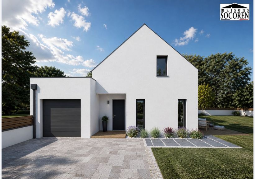 Image du modèle de maison FACADE R+C + garage
