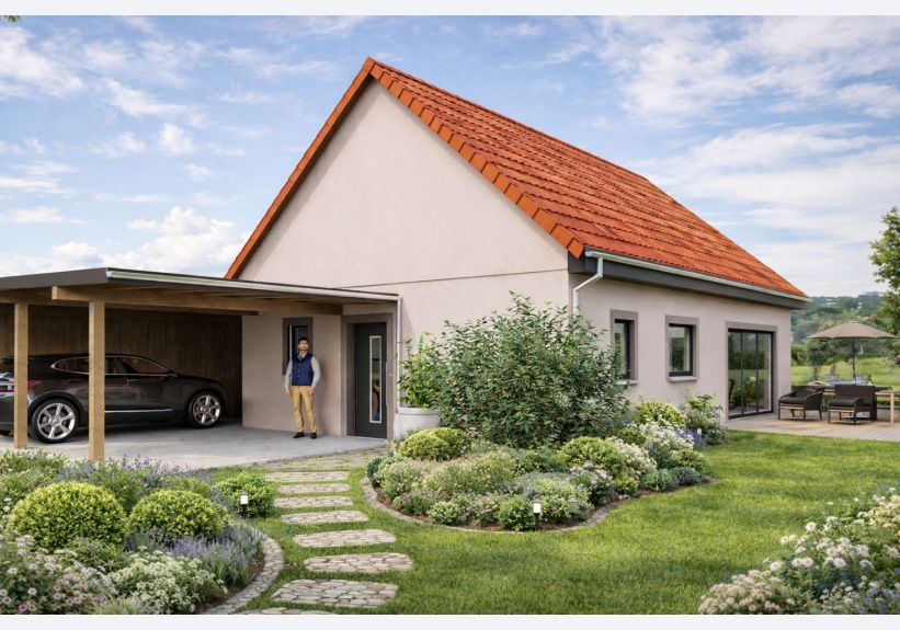Image du modèle de maison RAKOTOARIVELO_VUE 1_tuiles rouge menuiseries anthracite