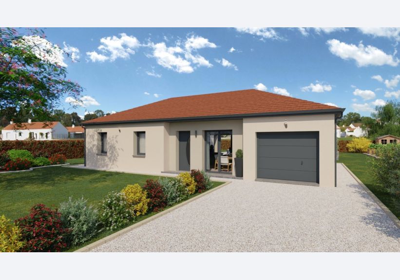 Image du modèle de maison Vue devant toit rouge