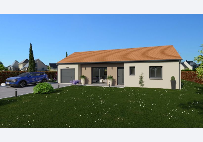 Image du modèle de maison Vue devant toit rouge 2