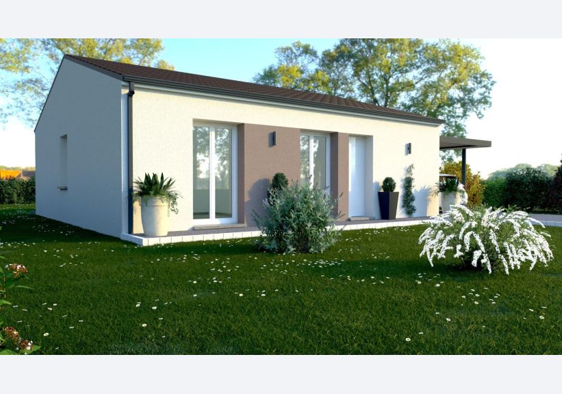 Image du modèle de maison Rendu 3D - KRAY 75 Evo (face avant)