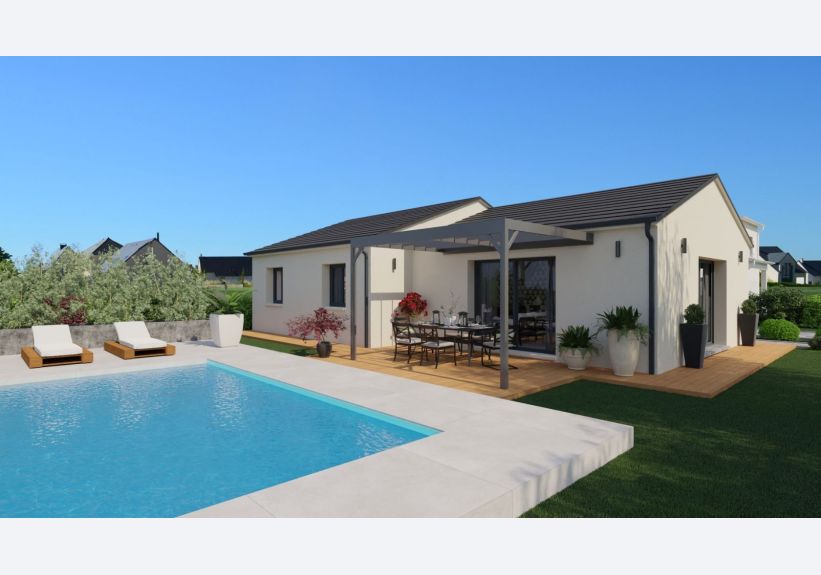 Image du modèle de maison Vue arriète toit ardoisé