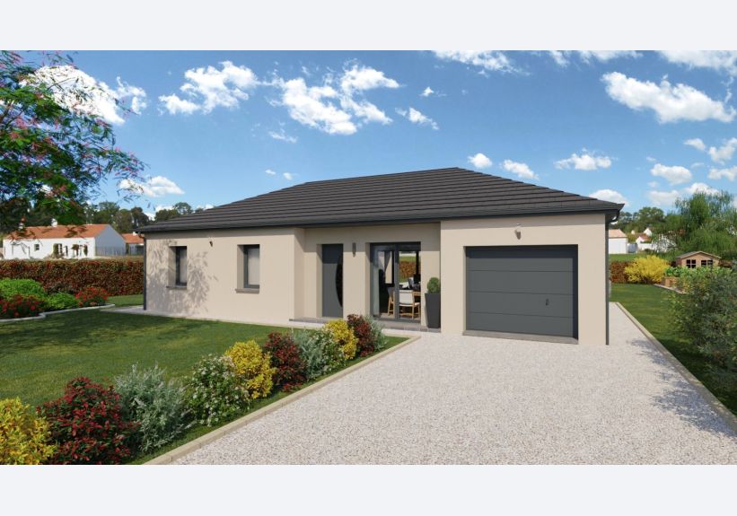 Image du modèle de maison Vue devant toit ardoisé