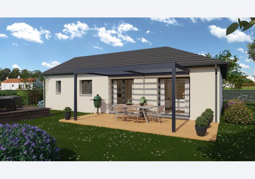 Image du modèle de maison Vue Arrière toit ardoisé