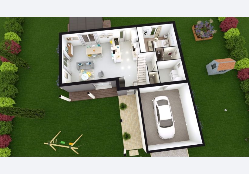 Image du modèle de maison DIANA axo rdc