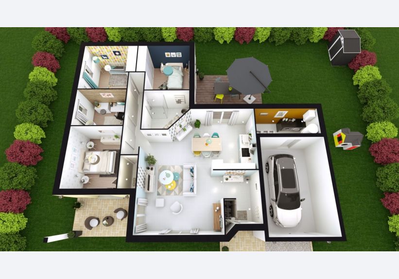 Image du modèle de maison KATIA axo
