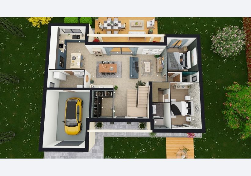 Image du modèle de maison Axo RDC
