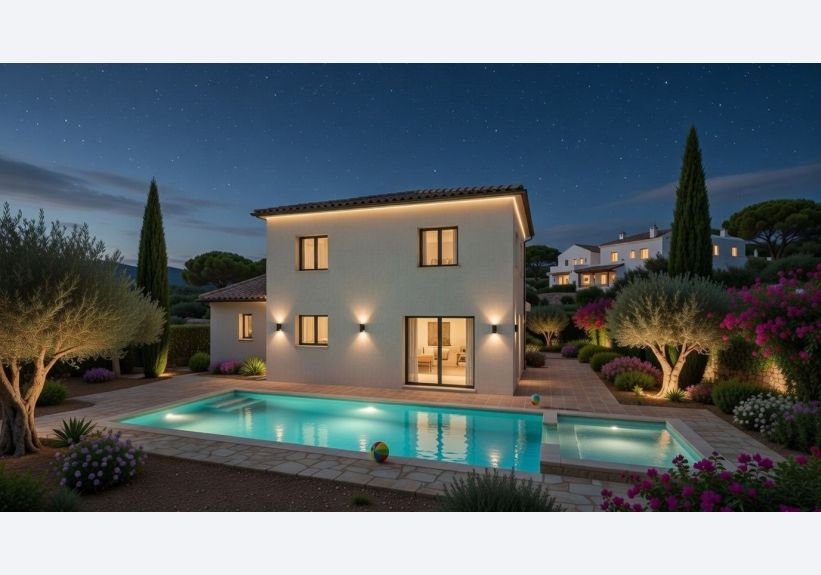Image du modèle de maison VUE ARRIERE NUIT