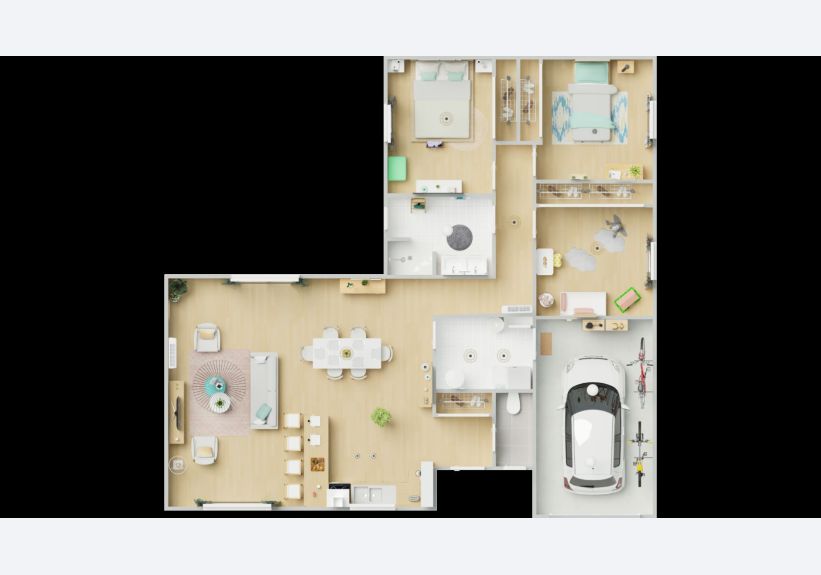 Image du modèle de maison 1vuededessus