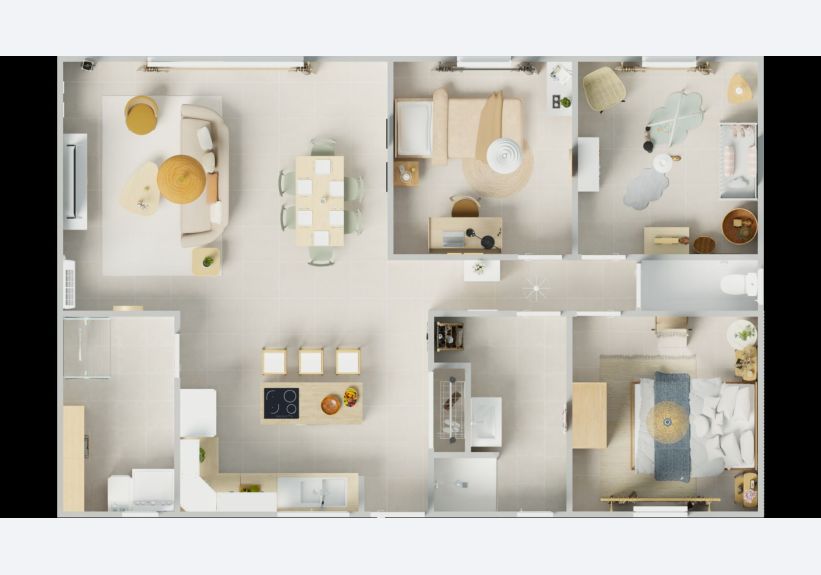 Image du modèle de maison 1vuededessus