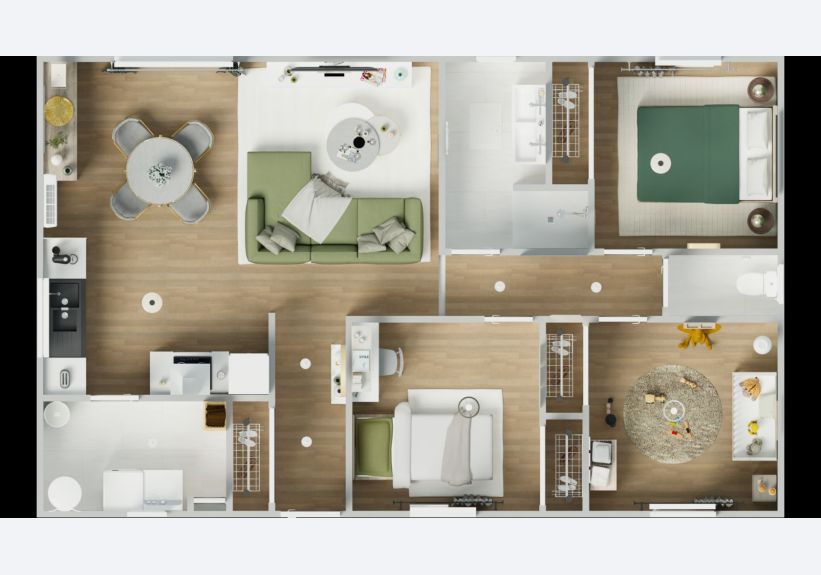 Image du modèle de maison 1vuededessus