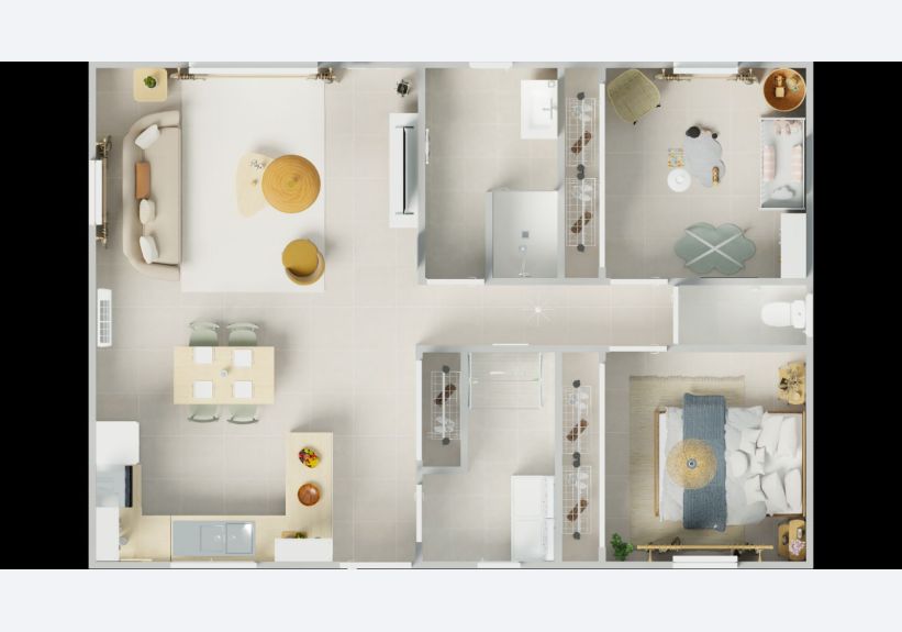 Image du modèle de maison 1vuededessus