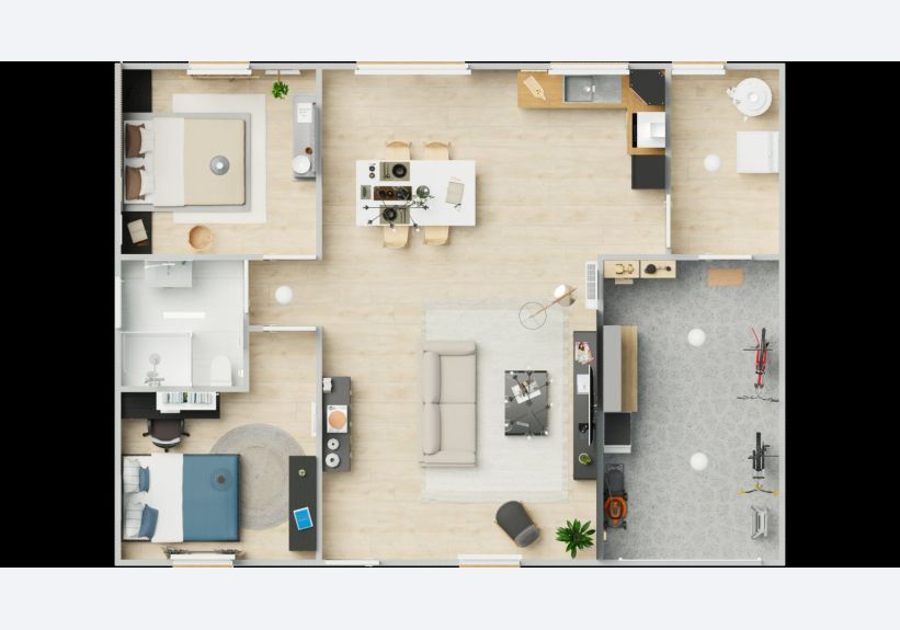 Image du modèle de maison 1vuededessus