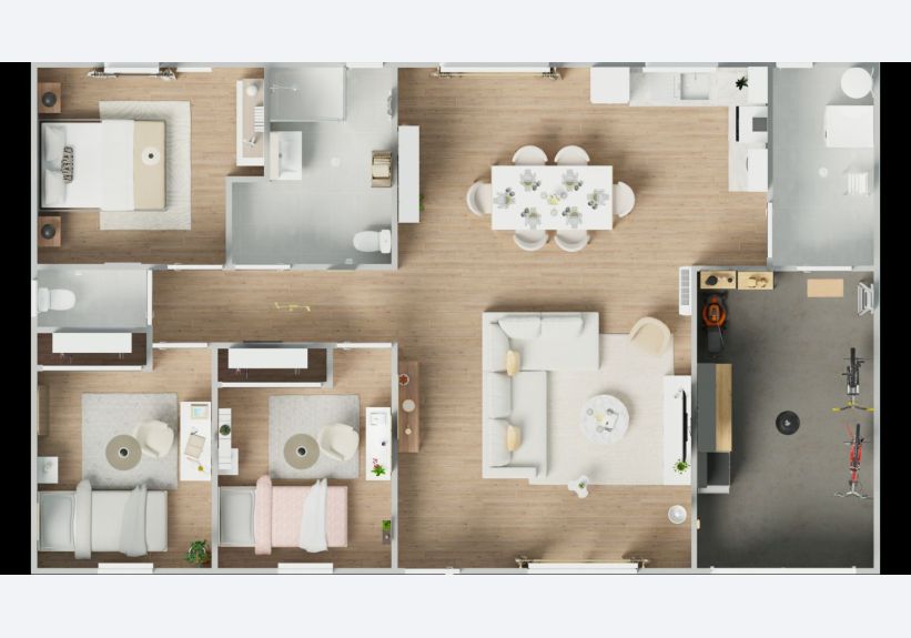 Image du modèle de maison 1vuededessus