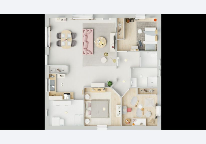 Image du modèle de maison 1vuededessus