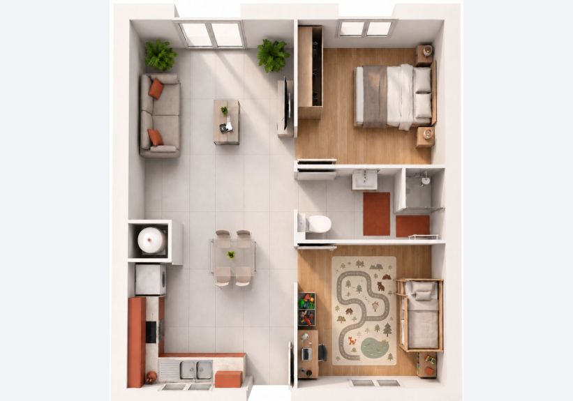 Image du modèle de maison vu_de_dessus_500