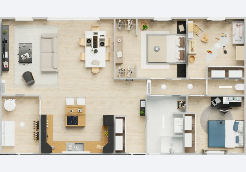 Image du modèle de maison 1vuededessus