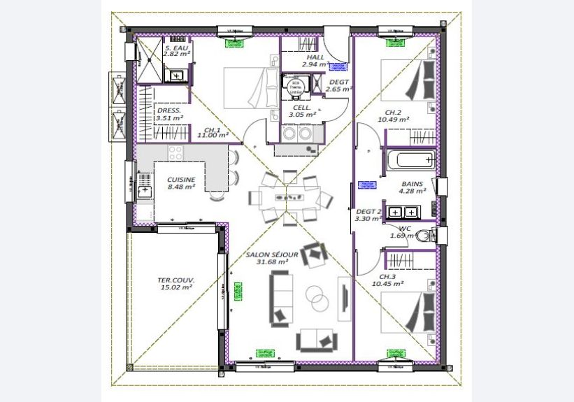 Image du modèle de maison Maison MARLENE plan