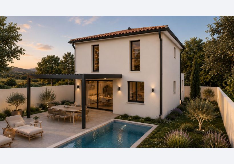 Image du modèle de maison Maison_étage_Narbonne Arrière