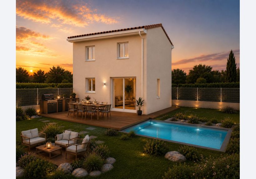 Image du modèle de maison Perspective jardin