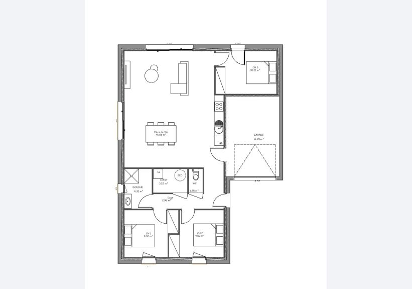 Image du modèle de maison Vue en plan ganymède