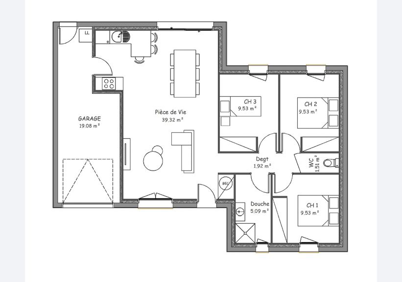 Image du modèle de maison RDC